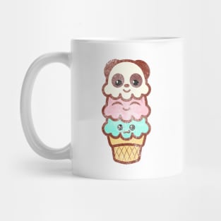 vintage Icecream ice cream cone women shirt kawaii cute panda bear art party anime T-Shirt Mug